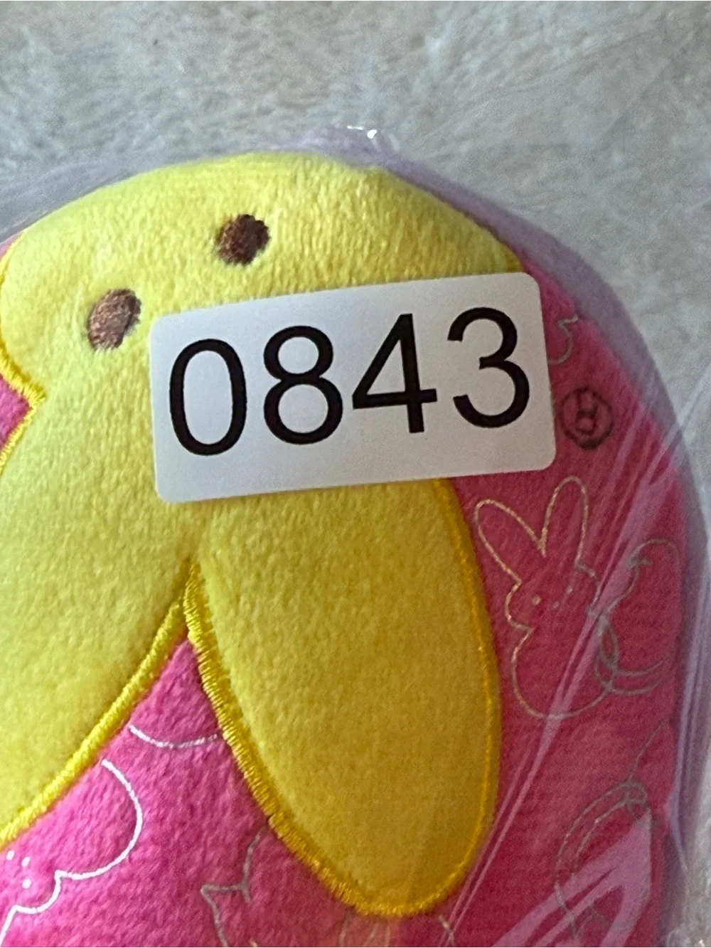 Peeps Pink & Yellow‎ Bunny Slippers faux Fur 9-10 Girls